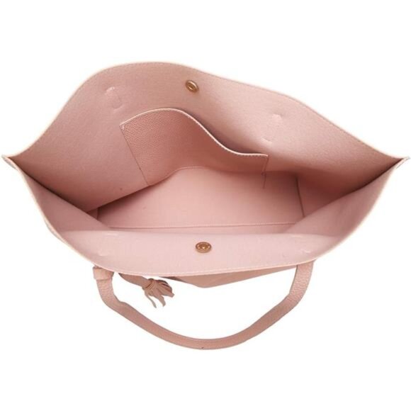 Chic Soft Faux Leather Tote Large Capacity Shoulder Bag Fashionable Travel Women - Picture 4 of 6